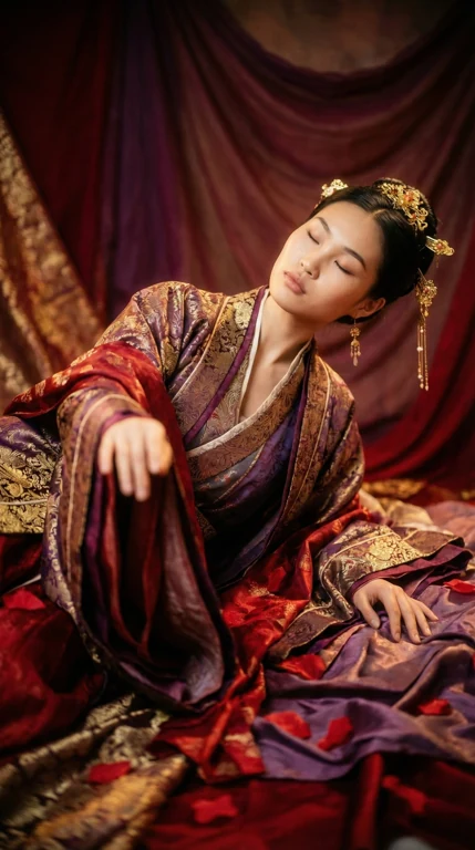 Imperial Rest — Identity-based fine-art editorial. Cultural styling should be respectful and not labeled as exact historical dress.